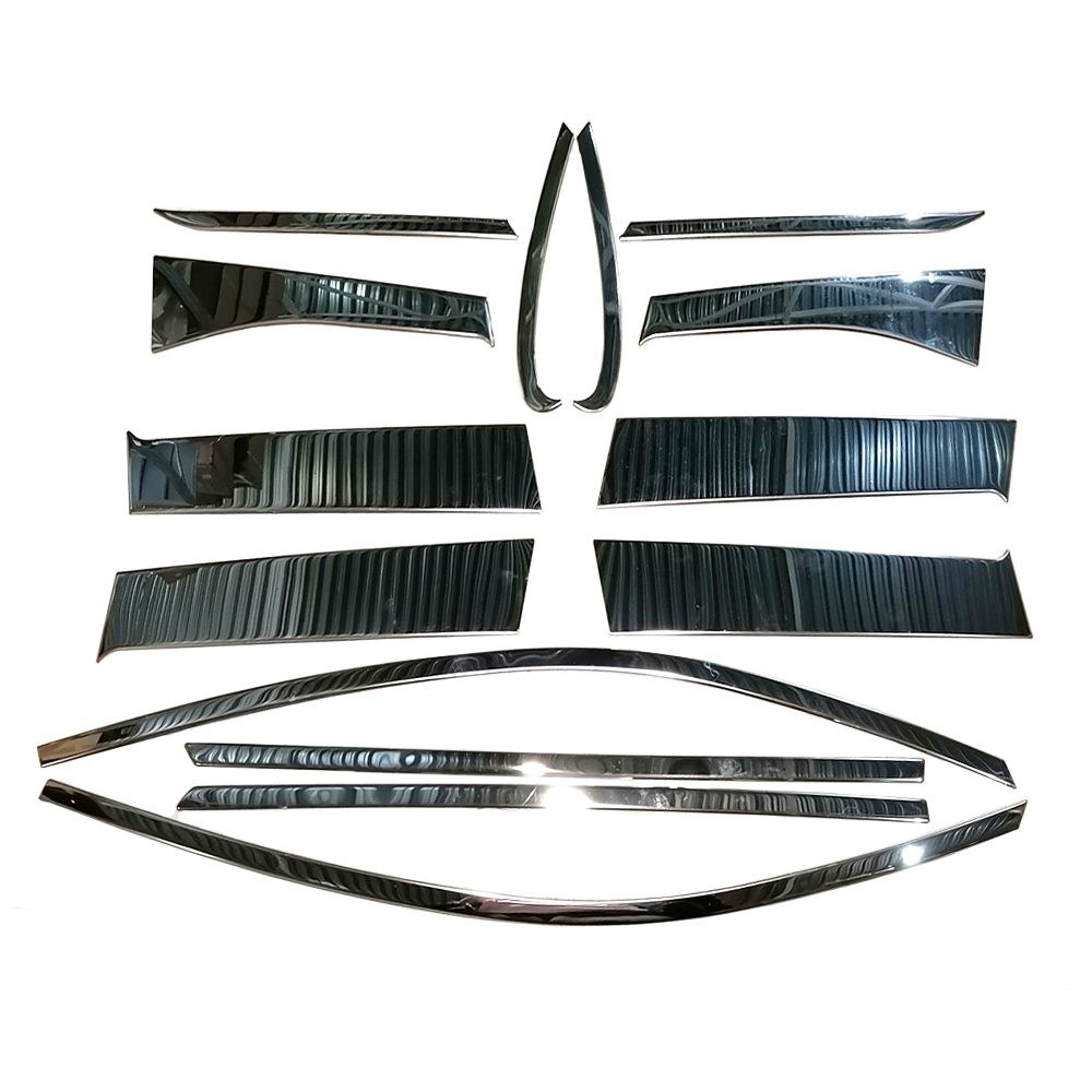 Молдинги окон Mitsubishi Outlander 3 2012+ (14) B - без нижних молдингов