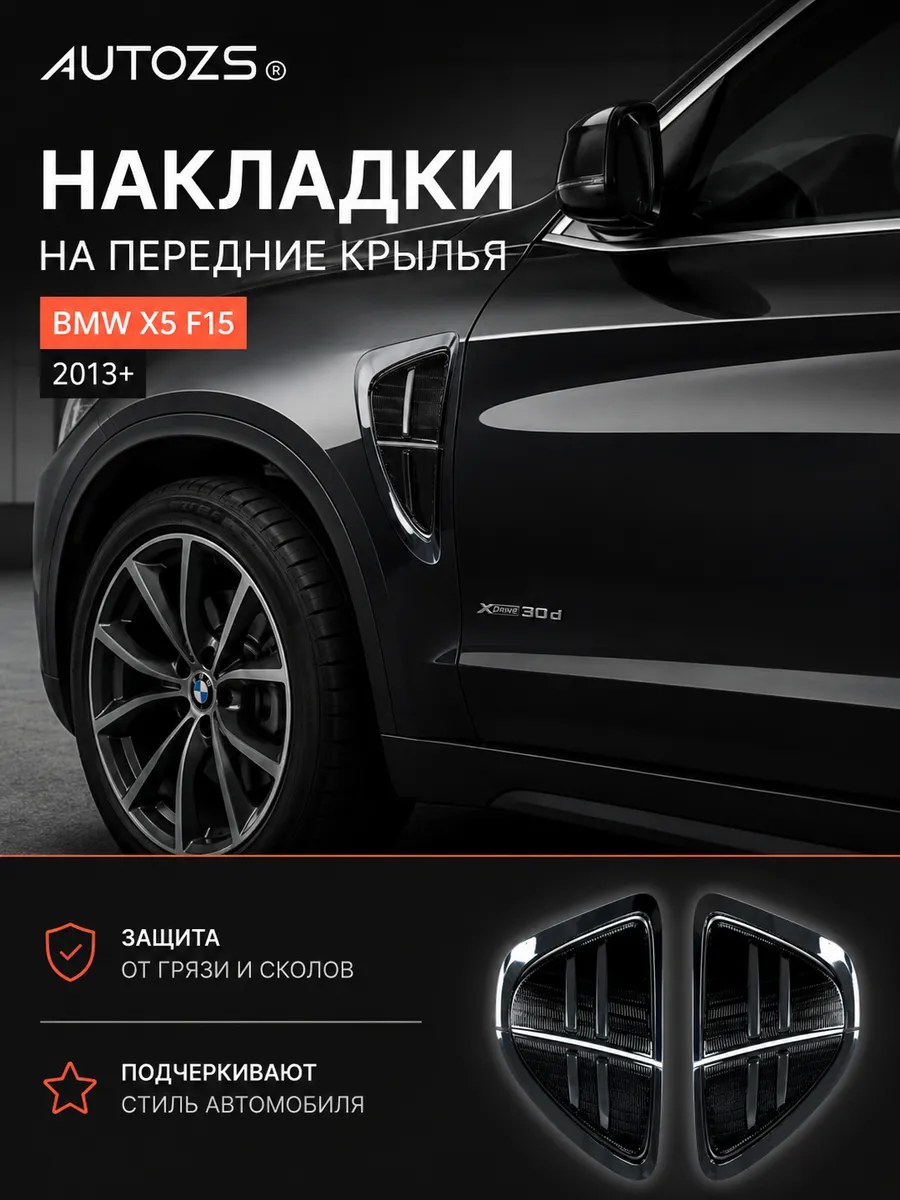 Накладки на передние крылья BMW X5 F15 2013+ A