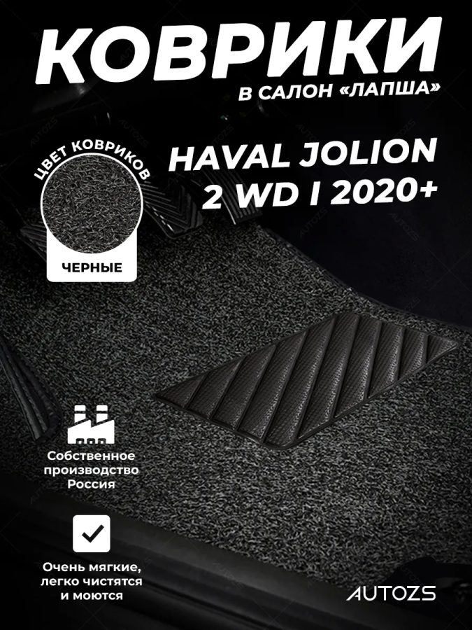 Коврики в салон ворсовые лапша для Haval Jolion 2 wd I (2020+)