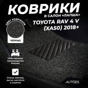 Коврики в салон ворсовые лапша для Toyota RAV 4 V (XA50) (2018+)