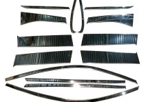 Молдинги окон Mitsubishi Outlander 3 2012+ (14) B - без нижних молдингов
