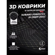 Кожаные 3D коврики с ворсом для Subaru Forester III (2007-2011)