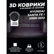 Кожаные коврики в багажник для Hyundai Santa Fe I (2000-2012)