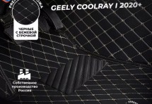Кожаные 3D коврики Autozs Premium для Geely Coolray I 2020+
