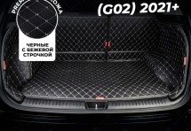 Кожаные коврики в багажник для BMW X4 II (G02) Рестайлинг 2021+