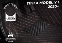 Кожаные 3D коврики Autozs Premium для Tesla Model Y I (2020+)