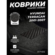 Коврики в салон ворсовые лапша для Hyundai Terracan (2001-2007)