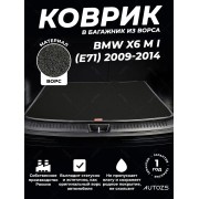 Ворсовый коврик в багажник BMW X6 M I (E71) (2009-2014)