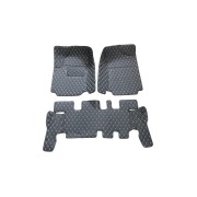 Кожаные 3D коврики Autozs Premium для Nissan Patrol VI (Y62) (2010-2014) 3 ряда сидений