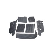 Кожаные коврики в багажник для Hyundai Santa Fe III (2012-2015) 7 мест