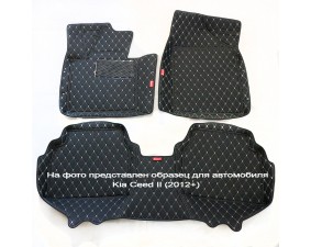 Кожаные 3D коврики Autozs Premium для Lexus LX III (2007-2012)