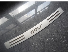 Хромированная накладка на задний бампер Volkswagen Golf 6 2009-2012 A