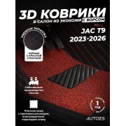 Кожаные 3D коврики с ворсом для JAC T9 (2023-2026)