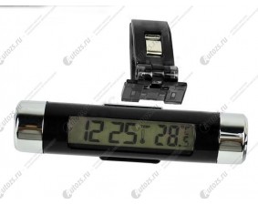 Часы с термометром на решетку вентиляции