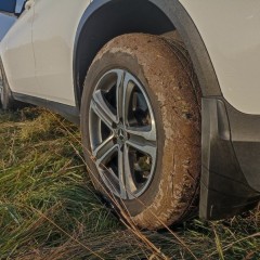 Фото покупателя: Брызговики для Mercedes-Benz GLC-Class 2015-2019 без боковых подножек