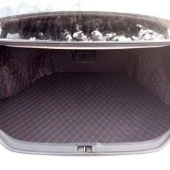 Фото покупателя: Кожаные коврики в багажник для Toyota Camry VII (XV50) (2011-2014)