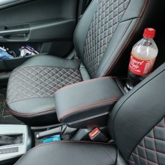 Фото покупателя: Подлокотник для Opel Astra H 2004-2014 (с USB) красная строчка