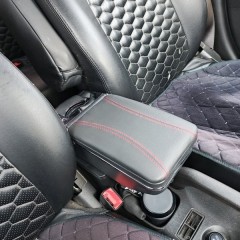 Фото покупателя: Подлокотник для Chevrolet Aveo T300 2012+ красная строчка