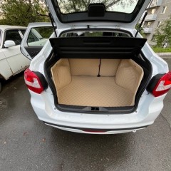 Фото покупателя: Кожаные коврики в багажник для ВАЗ (Lada) Granta Лифтбек (2011+)