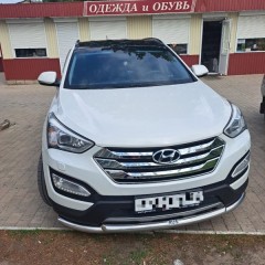 Фото покупателя: Накладка на решетку радиатора Hyundai Santa Fe 3 2012-2016
