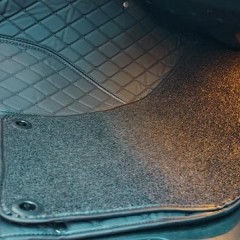 Фото покупателя: Кожаные 3D коврики с ворсом для Volkswagen Touareg II (2010-2014) (для 2-х зонных климат контролей)