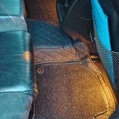 Фото покупателя: Кожаные 3D коврики с ворсом для Volkswagen Touareg II (2010-2014) (для 2-х зонных климат контролей)