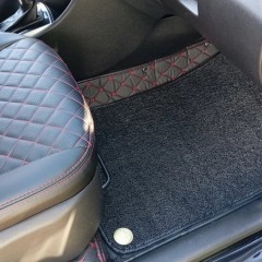 Фото покупателя: Кожаные 3D коврики с ворсом для Hyundai Solaris I Седан (2011-2014)
