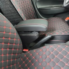 Фото покупателя: Подлокотник для Geely MK 2006-2015 c USB красная строчка
