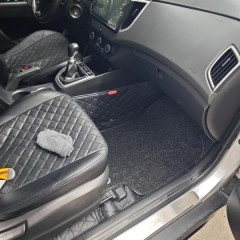 Фото покупателя: Кожаные 3D коврики с ворсом для Hyundai Creta II 2021+