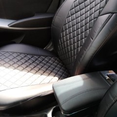 Фото покупателя: Подлокотник для Hyundai Solaris I (Verna) 2010-2017 Премиум черная строчка