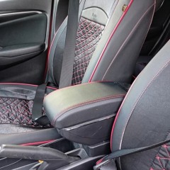 Фото покупателя: Подлокотник для Honda Fit/Jazz III 2015+ c USB красная строчка