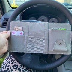 Фото покупателя: Автомобильный органайзер на козырек для хранения карт, очков и CD дисков