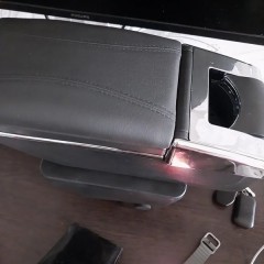 Фото покупателя: Подлокотник для Kia Rio 3 2011-2016 черная строчка