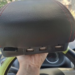 Фото покупателя: Подлокотник для Opel Corsa c USB красная строчка
