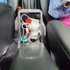 Фото покупателя: Подлокотник для Skoda Fabia II/Roomster 5J 2006-2015 c USB красная строчка
