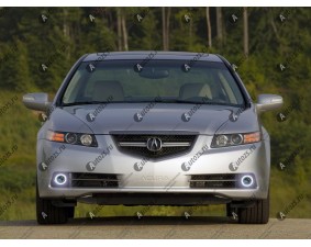 Светодиодные противотуманные фары с ангельскими глазками для Acura TL 3 рестайлинг (2006-2008)