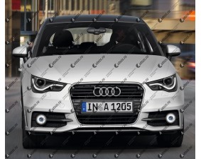 Светодиодные противотуманные фары с ангельскими глазками для Audi A1 Typ 8X (2010-2014)
