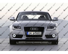 Светодиодные противотуманные фары с ангельскими глазками для Audi A5 Typ 8T (2007-2011)