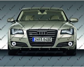 Светодиодные противотуманные фары с ангельскими глазками для Audi A8 D4 (2010-2013)