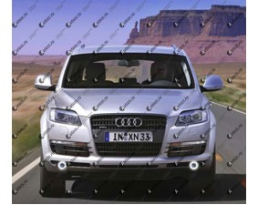 Светодиодные противотуманные фары с ангельскими глазками для Audi Q7 Typ 4L (2006-2009)