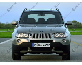 Светодиодные противотуманные фары с ангельскими глазками для BMW X3 2006-2010