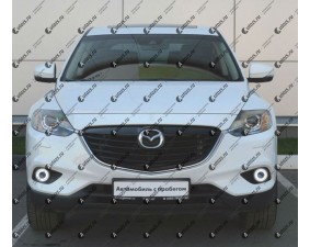 Светодиодные противотуманные фары с ангельскими глазками для Mazda CX-9 1 (2007-2012)