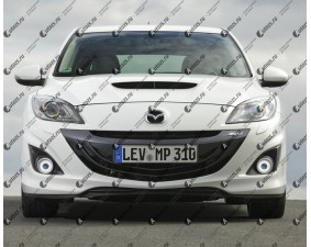 Светодиодные противотуманные фары с ангельскими глазками для Mazda 3 MPS рестайлинг (2011-2013)