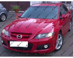 Светодиодные противотуманные фары с ангельскими глазками для Mazda 6 GG рестайлинг (2005-2007)