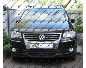 Светодиодные противотуманные фары с ангельскими глазками для Volkswagen Touran 2 (2010-2015)