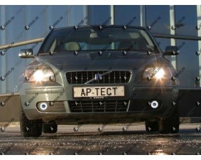Светодиодные противотуманные фары с ангельскими глазками для Volvo S40 2 (2003-2007)