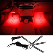 Атмосферная подсветка салона LED 4x9 красная
