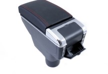 Подлокотник для Renault Duster I 2010+ c USB черная стежка