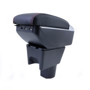 Подлокотник для Renault Duster I 2010+ c USB красная строчка