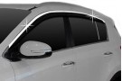 Дефлекторы боковых окон Hyundai Kona (2017+) с хромированным молдингом